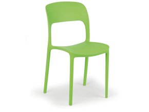Designová plastová jídelní židle REFRESCO, zelená