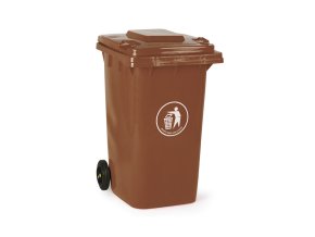 plastova popelnice 240 litru hneda 16871