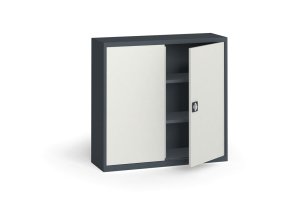 plechova policova skrin metal 1150 x 1200 x 400 mm 2 police tmave seda seda 17792