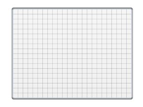 Bílá keramická popisovací tabule s potiskem ekoTAB, 1200 x 1000 mm, čtverce/rastr