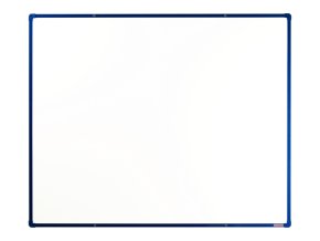 bila magneticka popisovaci tabule s keramickym povrchem boardok 1500 x 1200 mm modry ram 16431