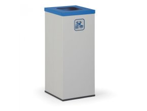 Koš na tříděný odpad 50 L, bez vnitřní nádoby, šedý/modrý