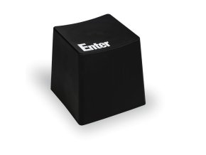 Plastový taburet BUTTON, černý