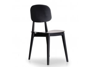 Plastová jídelní židle SIMPLY, černá, 4 ks