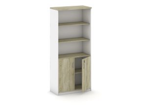 skrin policova 2 dverova mirelli 800 x 400 x 1800 mm bila dub sonoma 18154
