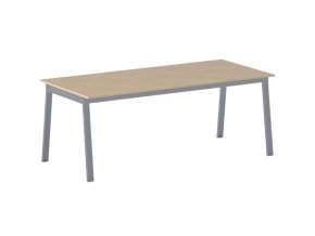 jednaci kancelarsky stul primo basic 200x90 cm sedostribrna podnoz buk 21079