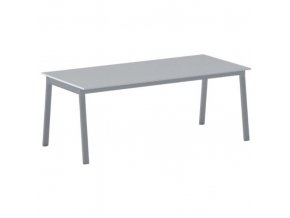 Kancelářský pracovní stůl PRIMO BASIC, šedostříbrná podnož, 2000 x 900 mm, šedá