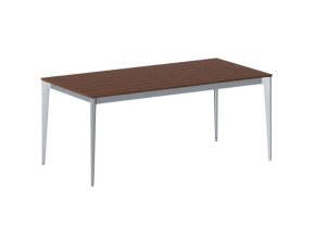 Jednací kancelářský stůl PRIMO ACTION, 180x90 cm, šedostříbrná podnož, třešeň