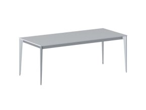 jednaci kancelarsky stul primo action 200x90 cm sedostribrna podnoz seda 21137