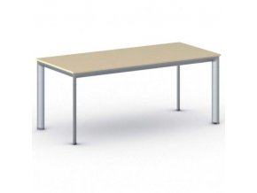Kancelářský stůl PRIMO INVITATION, šedostříbrná podnož 1800 x 800 mm, bříza