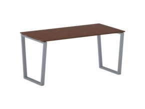 Kancelářský stůl PRIMO IMPRESS, šedostříbrná podnož, 1600 x 800 mm, třešeň
