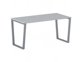 Kancelářský stůl PRIMO IMPRESS, šedostříbrná podnož, 1600 x 800 mm, šedá