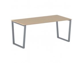 Kancelářský stůl PRIMO IMPRESS, šedostříbrná podnož, 1800 x 900 mm, buk