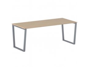 Kancelářský stůl PRIMO IMPRESS, šedostříbrná podnož, 2000 x 900 mm, buk