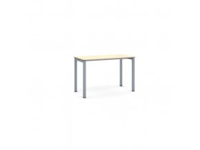 Stůl PRIMO SQUARE se šedostříbrnou podnoží 1200 x 600 x 750 mm, bříza