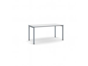 Stůl PRIMO SQUARE se šedostříbrnou podnoží 1600 x 800 x 750 mm, šedá