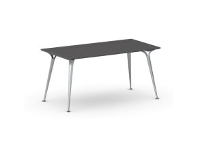 jednaci kancelarsky stul primo alfa 160x80 cm sedostribrna podnoz grafit 113060