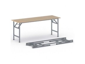 konferencni stul fast ready 170x50 cm sedostribrna podnoz buk 20997