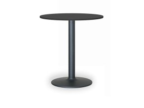 Konferenční stolek FILIP II, průměr 80 cm, černá podnož, grafit