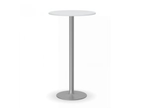 Koktejlový stůl OLYMPO II, průměr 600 mm, šedá podnož, deska bílá