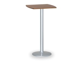 koktejlovy stul olympo ii 660x660 mm seda podnoz deska orech 88323