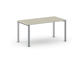 Jednací kancelářský stůl PRIMO INFINITY, 160x80 cm, šedostříbrná podnož, dub přírodní