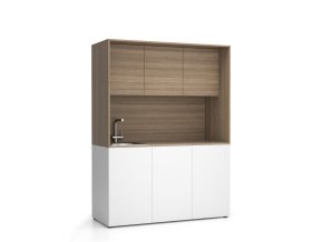 Kuchyňka NIKA se dřezem a baterií 1481 x 600 x 2000 mm, dub přírodní, levé
