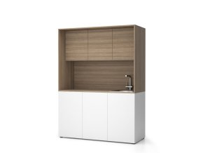 Kuchyňka NIKA se dřezem a baterií 1481 x 600 x 2000 mm, dub přírodní, pravé