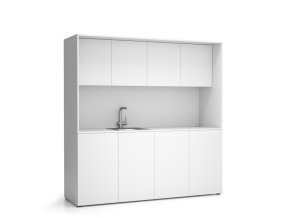 Kuchyňka NIKA se dřezem a baterií 1963 x 600 x 2000 mm, bílá, levé