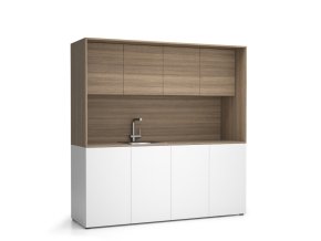 Kuchyňka NIKA se dřezem a baterií 1963 x 600 x 2000 mm, dub přírodní, levé