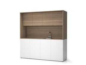 Kuchyňka NIKA se dřezem a baterií 1963 x 600 x 2000 mm, dub přírodní, pravé