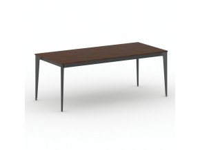 jednaci kancelarsky stul primo action 200x90 cm cerna podnoz orech 104173