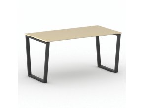 Kancelářský stůl PRIMO IMPRESS, 160x80 cm, černá podnož, bříza