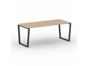 Kancelářský stůl PRIMO IMPRESS, 200x90 cm, černá podnož, buk