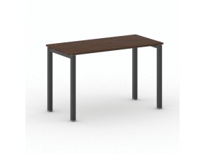 Kancelářský stůl PRIMO SQUARE, 120x60 cm, černá podnož, ořech