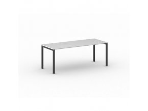 Stůl Square s černou podnoží 2000 x 800 x 750 mm, bílá
