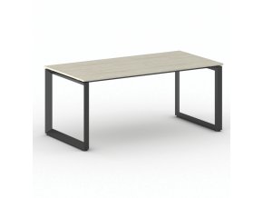 Kancelářský stůl PRIMO INSPIRE, 180x90 cm, černá podnož, dub přírodní