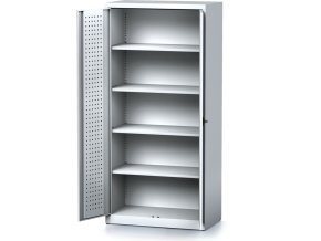 policova dilenska skrin 2 dverova mechanic 4 police 920 x 500 x 1950 mm sede dvere 17022
