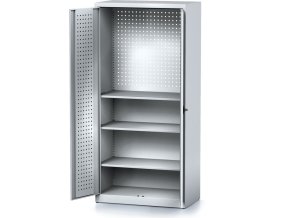 policova dilenska skrin 2 dverova mechanic 3 police 920 x 500 x 1950 mm sede dvere 17188
