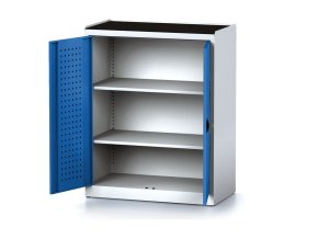 policova dilenska skrin 2 dverova mechanic 2 police 920 x 500 x 1170 mm modre dvere 17150
