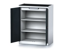 policova dilenska skrin 2 dverova mechanic 2 police 1 zasuvka 920 x 500 x 1170 mm antracitove dvere 17146