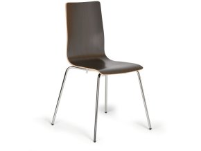 drevena jidelni zidle s chromovanou konstrukci kent wenge 17086
