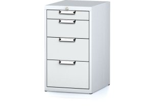 dilensky zasuvkovy box na naradi mechanic 4 zasuvky 480 x 600 x 840 mm sede dvere 17978