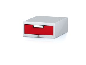 zavesny dilensky box na naradi k pracovnim stolum mechanic 1 zasuvka 480 x 600 x 218 mm cervene dvere 17912