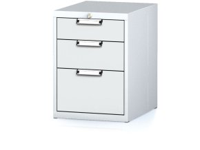 dilensky zasuvkovy box na naradi mechanic 3 zasuvky 480 x 600 x 662 mm sede dvere 18060