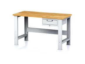 nastavitelny dilensky stul mechanic i zavesny box na naradi 1 zasuvka 1500x685x700 1055 mm sede dvere 17954
