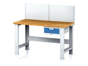 nastavitelny dilensky stul mechanic i zavesny box na naradi nastavba 1 zasuvka 1500x685x700 1055 mm modre 17879