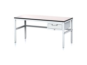 nastavitelny dilensky stul mechanic ii 1 zasuvkovy box na naradi 1600x700x745 985 mm seda seda 18015