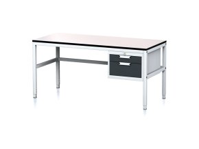nastavitelny dilensky stul mechanic ii 2 zasuvkovy box na naradi 1600x700x745 985 mm seda antracit 18000