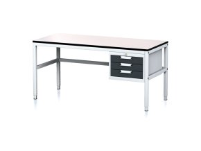 nastavitelny dilensky stul mechanic ii 3 zasuvkovy box na naradi 1600x700x745 985 mm seda antracit 18033